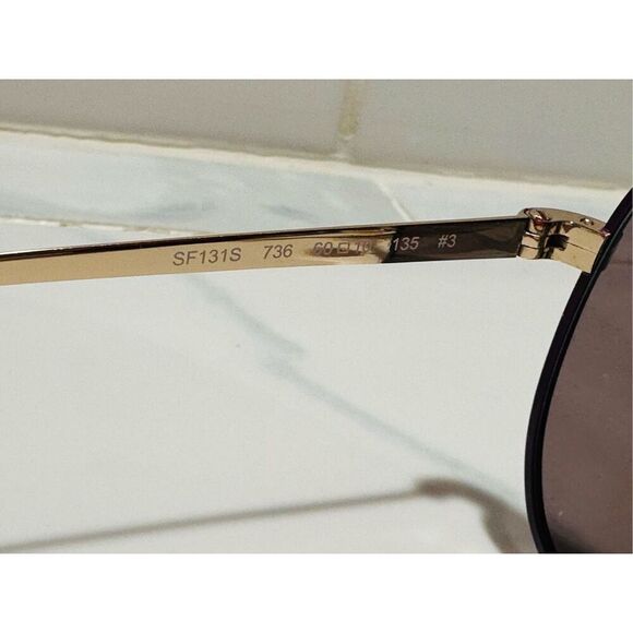 NWT Salvatore Ferragamo Aviator SunGlasses SC 131 736  NEW W/Case main image 8